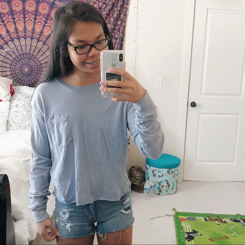 RARE Brandy Melville Blue Alisha Top